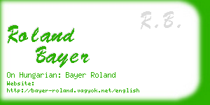 roland bayer business card